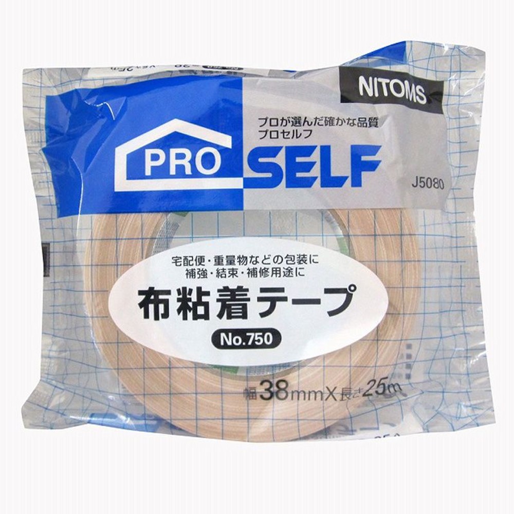 布粘着テープ　　　　　　Ｎｏ750, ベージュ(25mm), 25mm