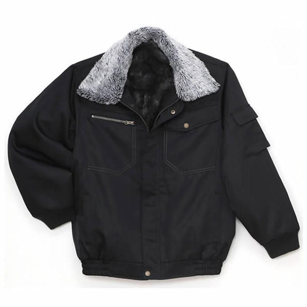 衿ボアブルゾン　ブラック, ブラック, Ｌ