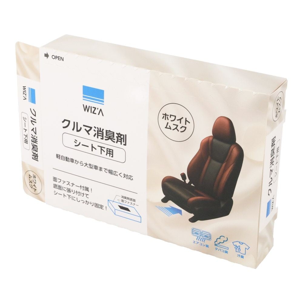 WIZ'A ウィザ　クルマ消臭剤シート下用　ホワイトムスク, ホワイトムスク, 330g