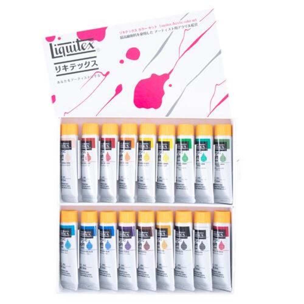 リキテックス ソフトタイプ 伝統色 18色セット 6号チューブ liquitex アクリル絵具, 伝統色18色セット, 6号20ml18色