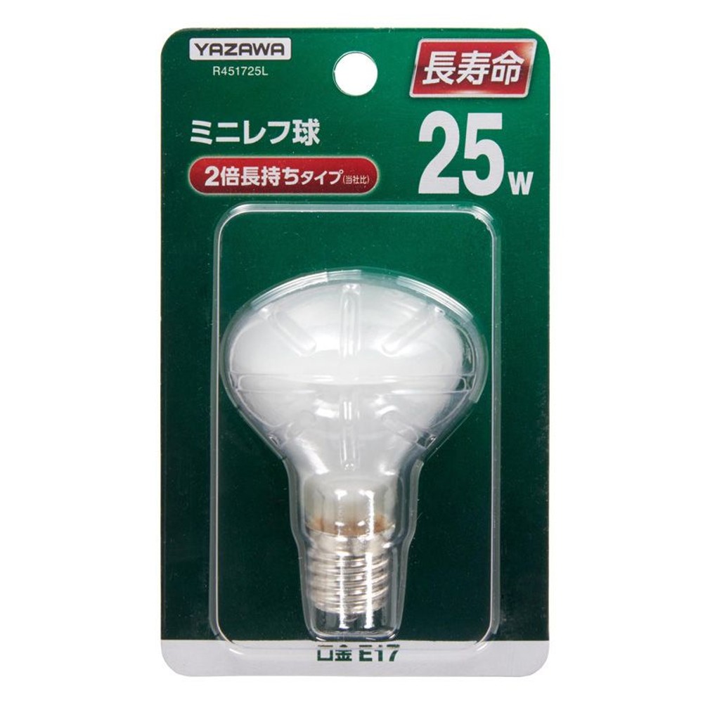 ヤザワ　ミニレフ球　口金　E１７　長寿命, フロスト（10）, E17 10W