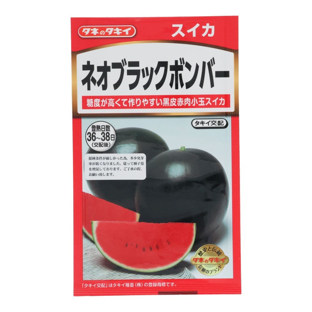 タキイ　スイカ　ネオブラックボンバー, すいか, 7粒