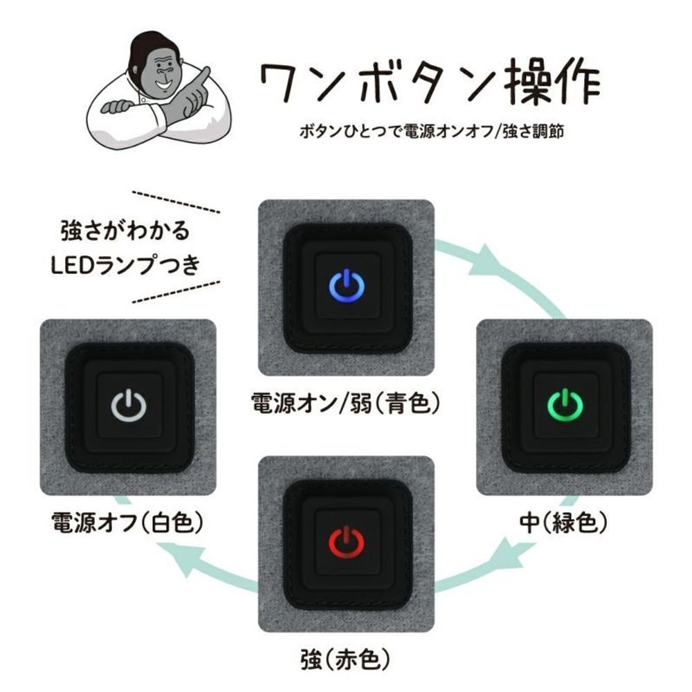 ゴリラのひとつき, グレー, フリーサイズ