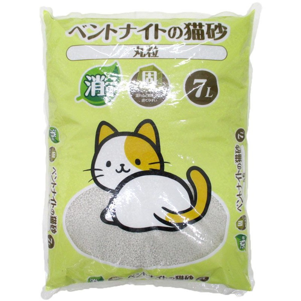 ベントナイトの猫砂　丸粒　7L, 丸粒, 7L