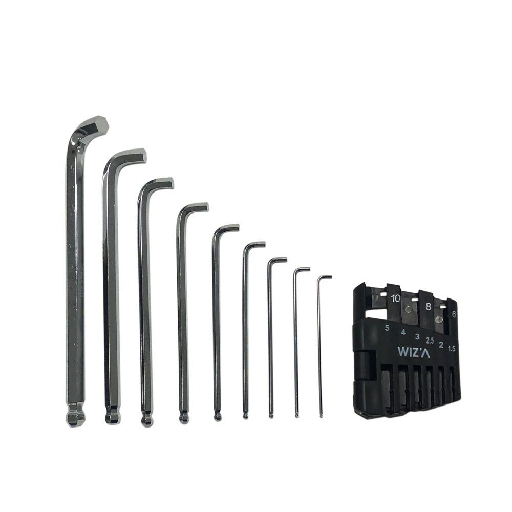 ウイザ WIZ'A  六角棒レンチ＆ＢＰ9本組, シルバー, 9本組