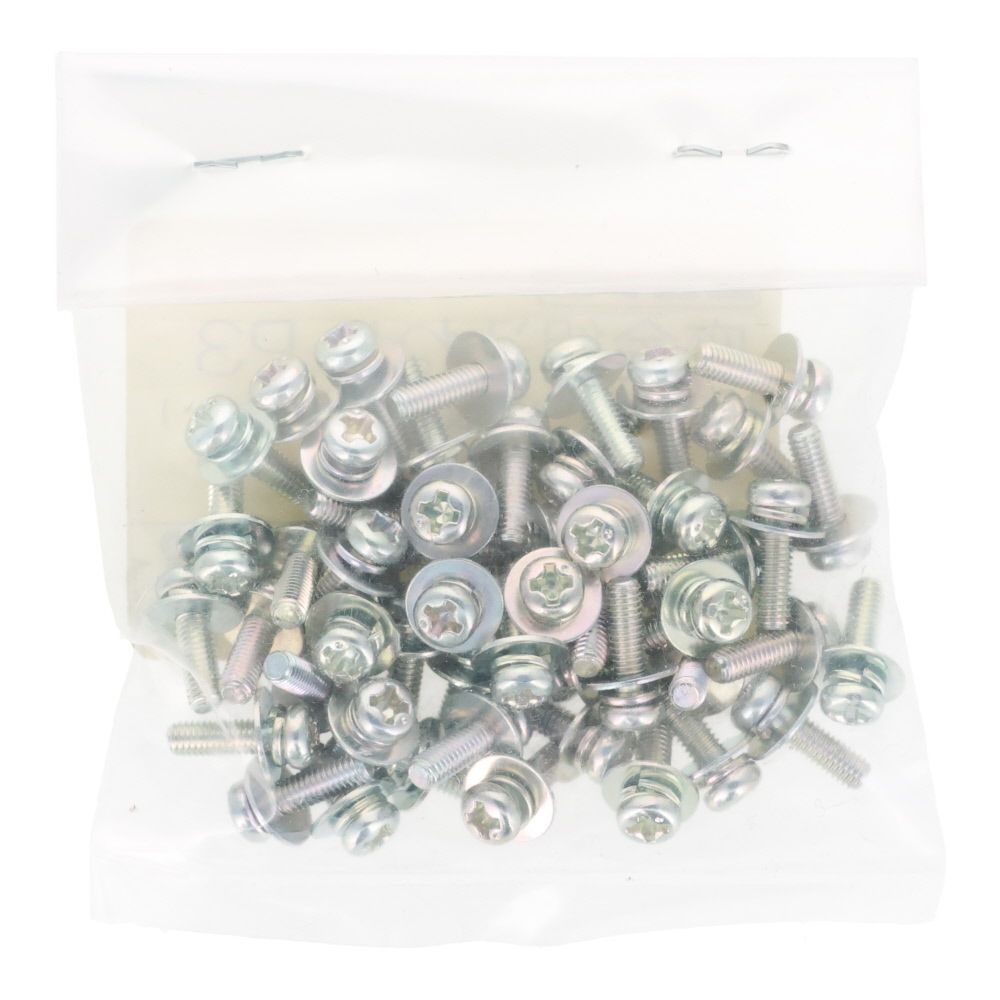 ユニクロ　座金組込ねじ　Ｐー３　Ｍ３&times;１０　５０個入り, ねじ, M3&times;10