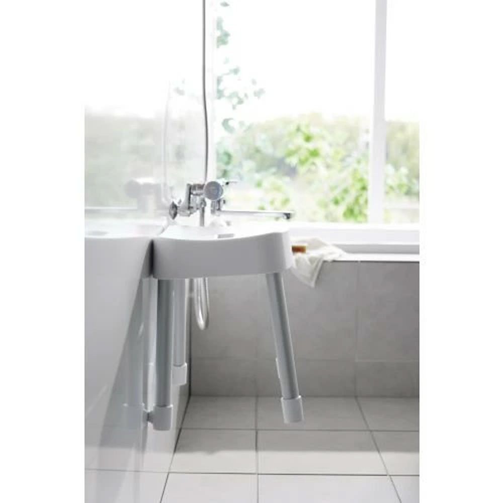 山崎実業 MIST ミスト マグネット&風呂イス SH35, ホワイト, 幅335mm&times;奥行280mm&times;高さ350mm