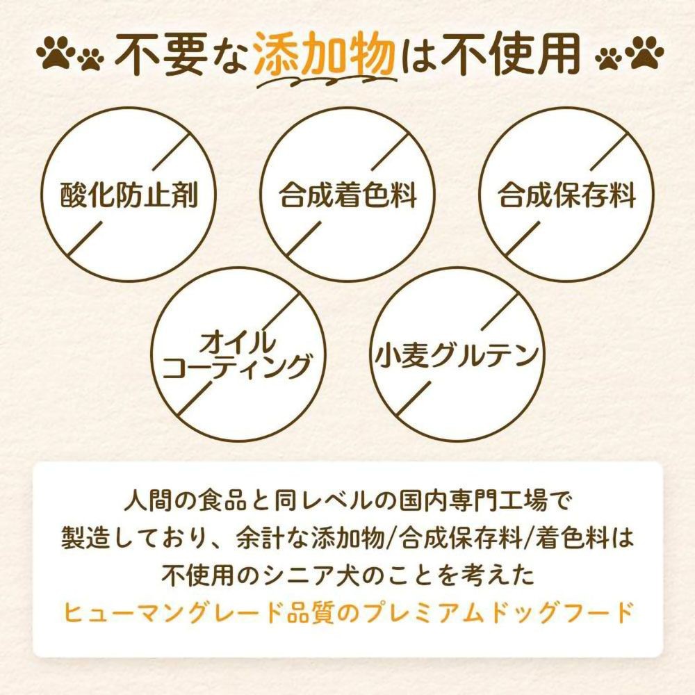 ミシュワン シニアドッグフード 国産鶏肉＆馬肉 1kg, 鶏肉＆馬肉, 1.0kg