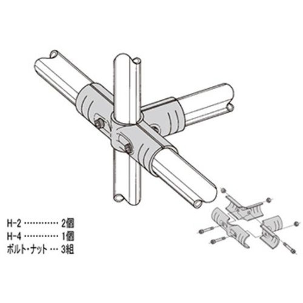 YAZAKI 矢崎化工 イレクター メタルジョイント HJ-3S, ブラック, HJ-3S