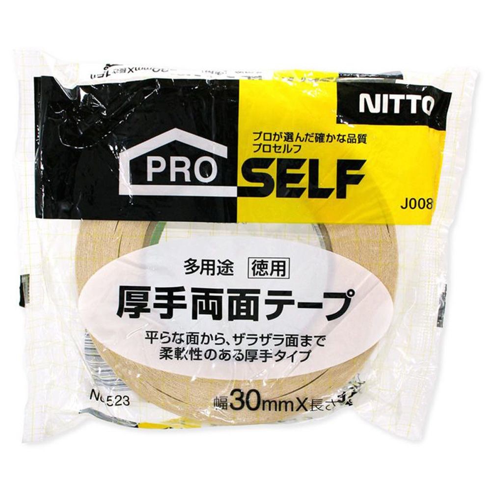 ニトムズ 多用途徳用 厚手両面テープ 30&times;0.5mm&times;15m, 多用途, 30&times;0.5mm&times;15m