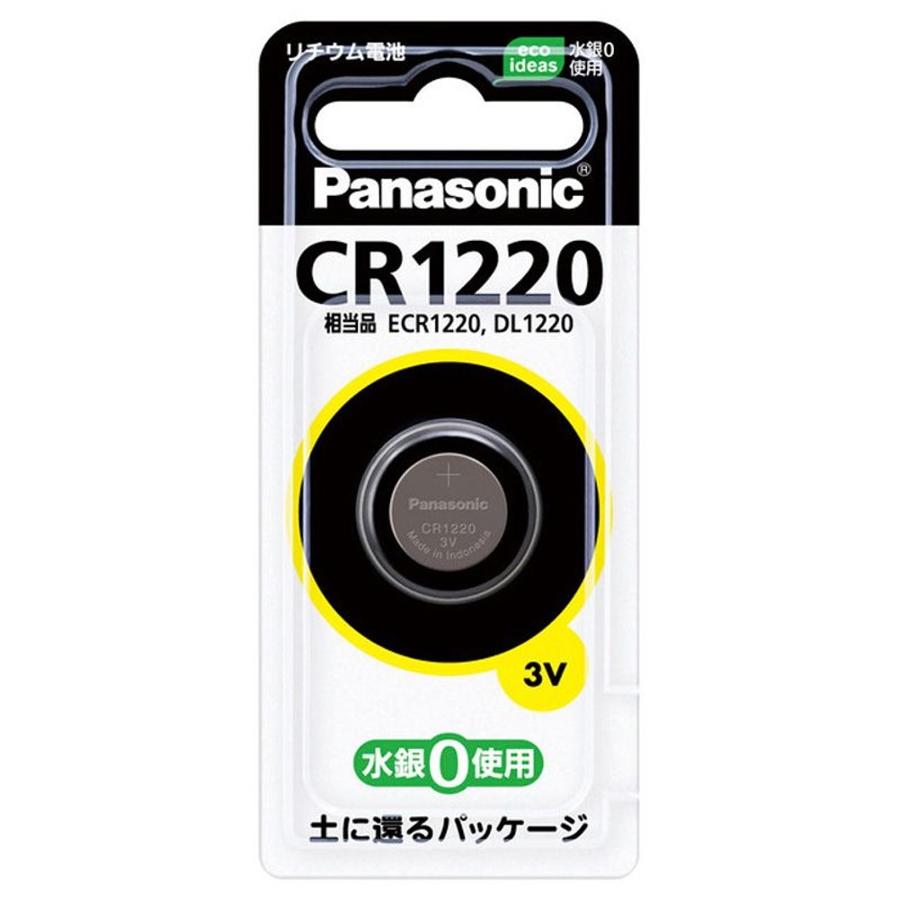 ＰＡ　リチウム電池　ＣＲ1220Ｐ, 3V, 1個入り