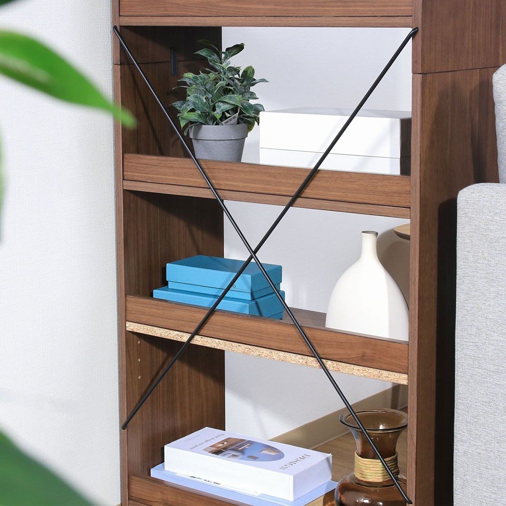 不二貿易 ＥＺＢＯオープンラック６段　ＭＢＲ【メーカー直送・代引不可】, ブラウン, 幅600mm&times;奥行306mm&times;高さ1800mm