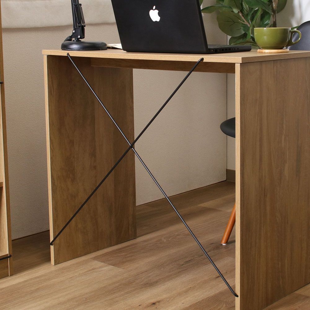 不二貿易 ＥＺＢＯワイヤーデスク　ＯＡＫ　ＮＡ【メーカー直送・代引不可】, ナチュラル, 幅800mm×奥行420mm×高さ720mm