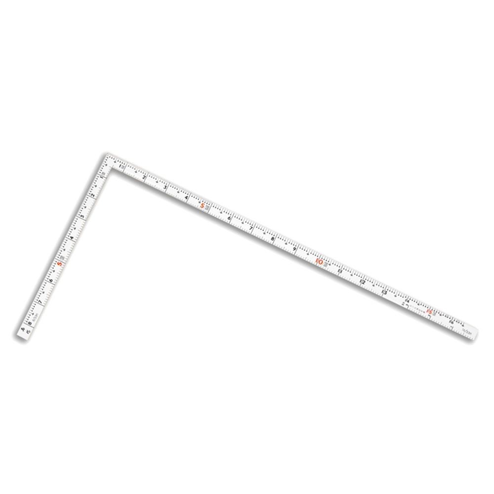 曲尺同厚 ホワイト 50cm／1尺6寸 併用目盛 名作, ホワイト, 50cm／1尺6寸