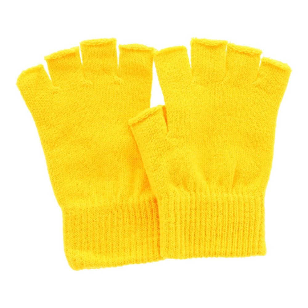 のび〜るカラー軍手　指なしタイプ, 赤, フリーサイズ