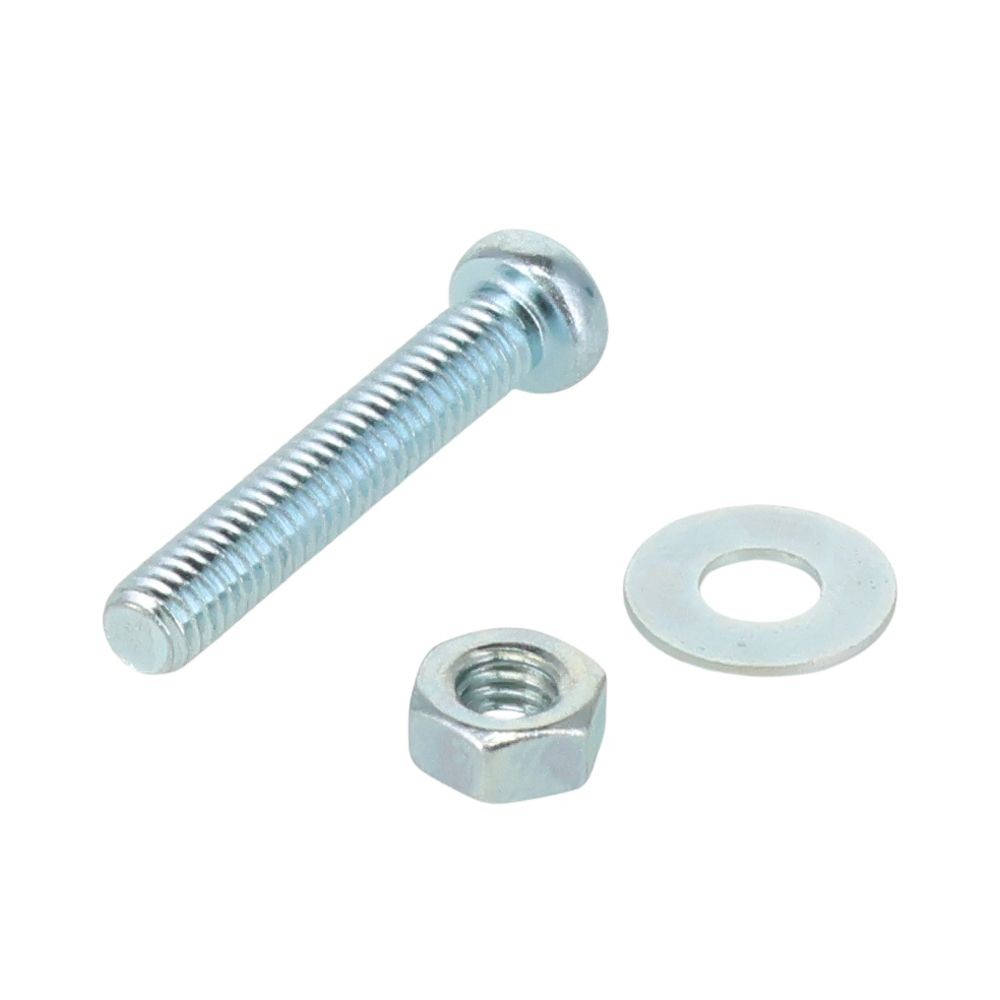 小ねじ　なべ　鉄　ユニクロメッキ　Ｍ３．５&times;２０　１０本入　小袋, シルバー, M3.5&times;20mm