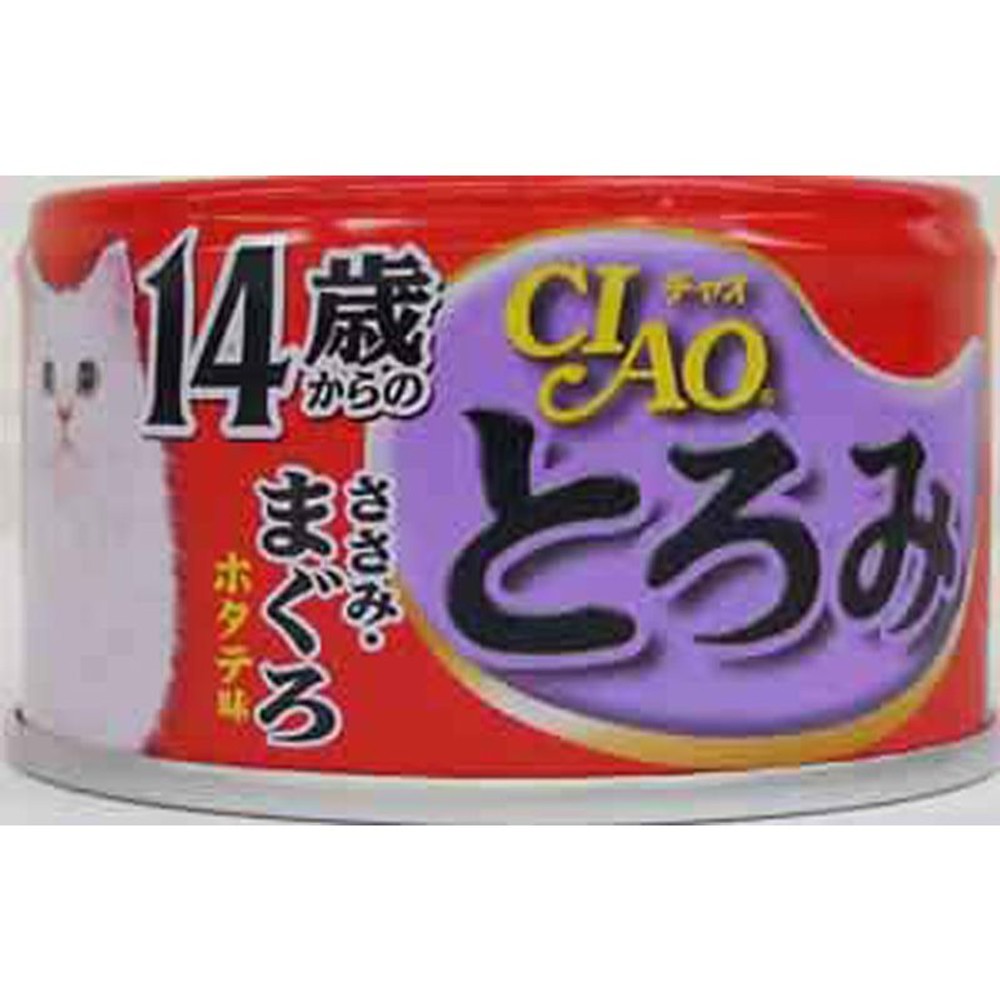 いなば CIAO とろみ 14歳からのささみ・まぐろ ホタテ味 80g, ささみ・まぐろ・ほたて, 80g