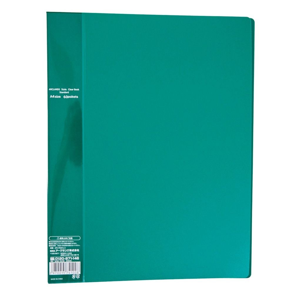 クリアブックスタンダードＡ4 60ポケット, ブラック, 60ポケット