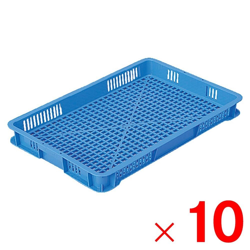 サンコー サンテナー B#37-3 ブルー 101453-00 &times;10個セット【メーカー直送・代引不可】【法人限定】, ブルー, 10P