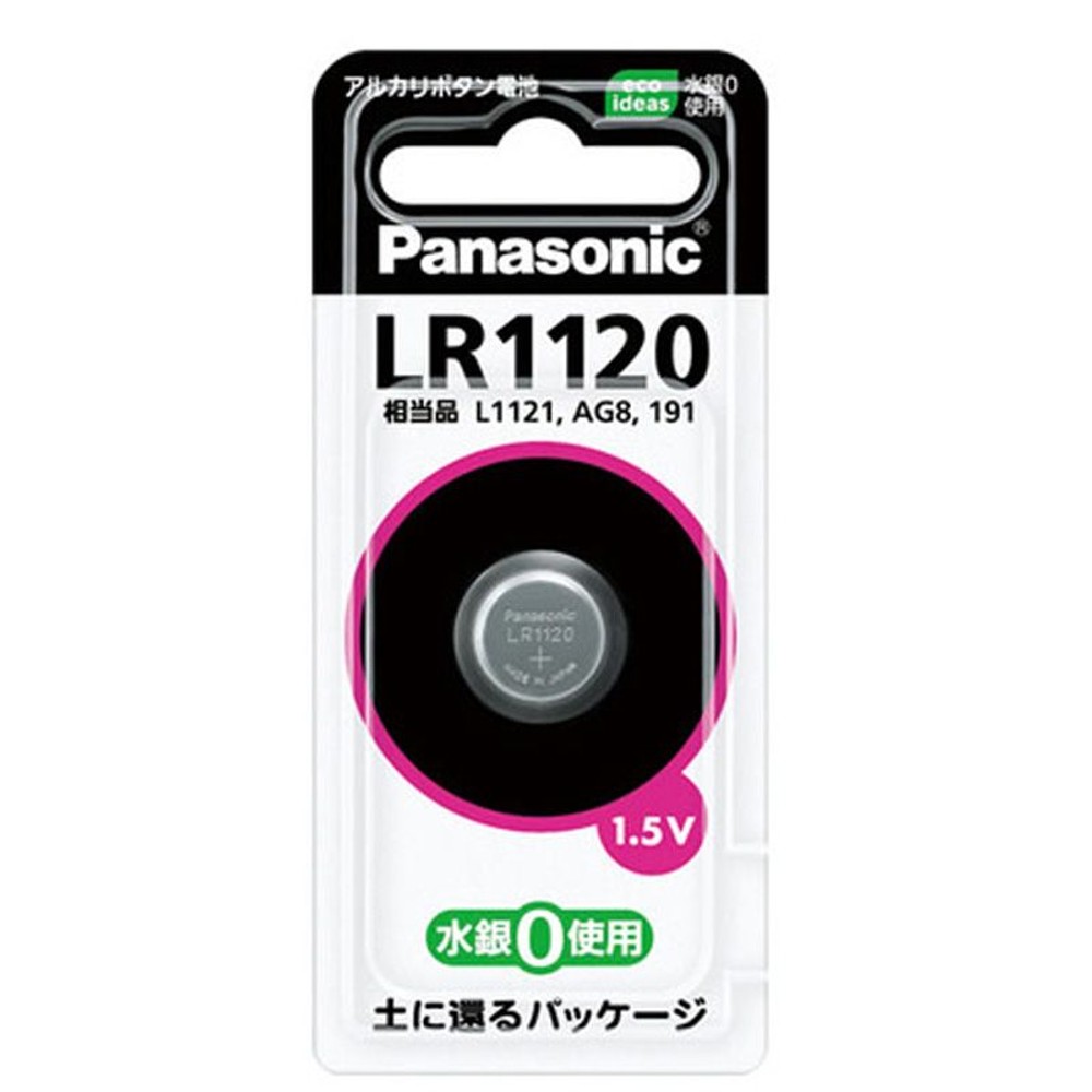 ＰＡ　アルカリボタン電池　ＬＲ1120Ｐ, 1.5V, 1個入り