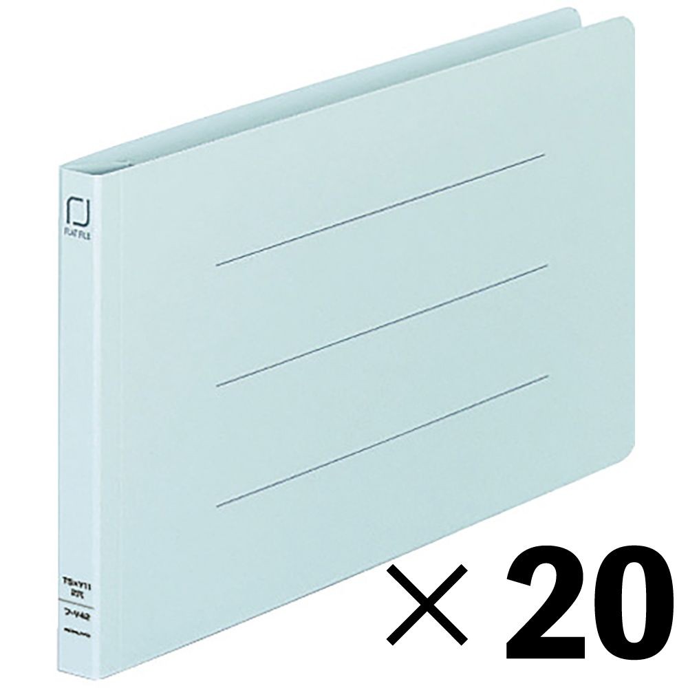 【20冊セット】コクヨ　統一伝票用フラットファイル　青　フーＶ４２Ｂ【メーカー直送・代引不可】, 青, T5&times;Y11