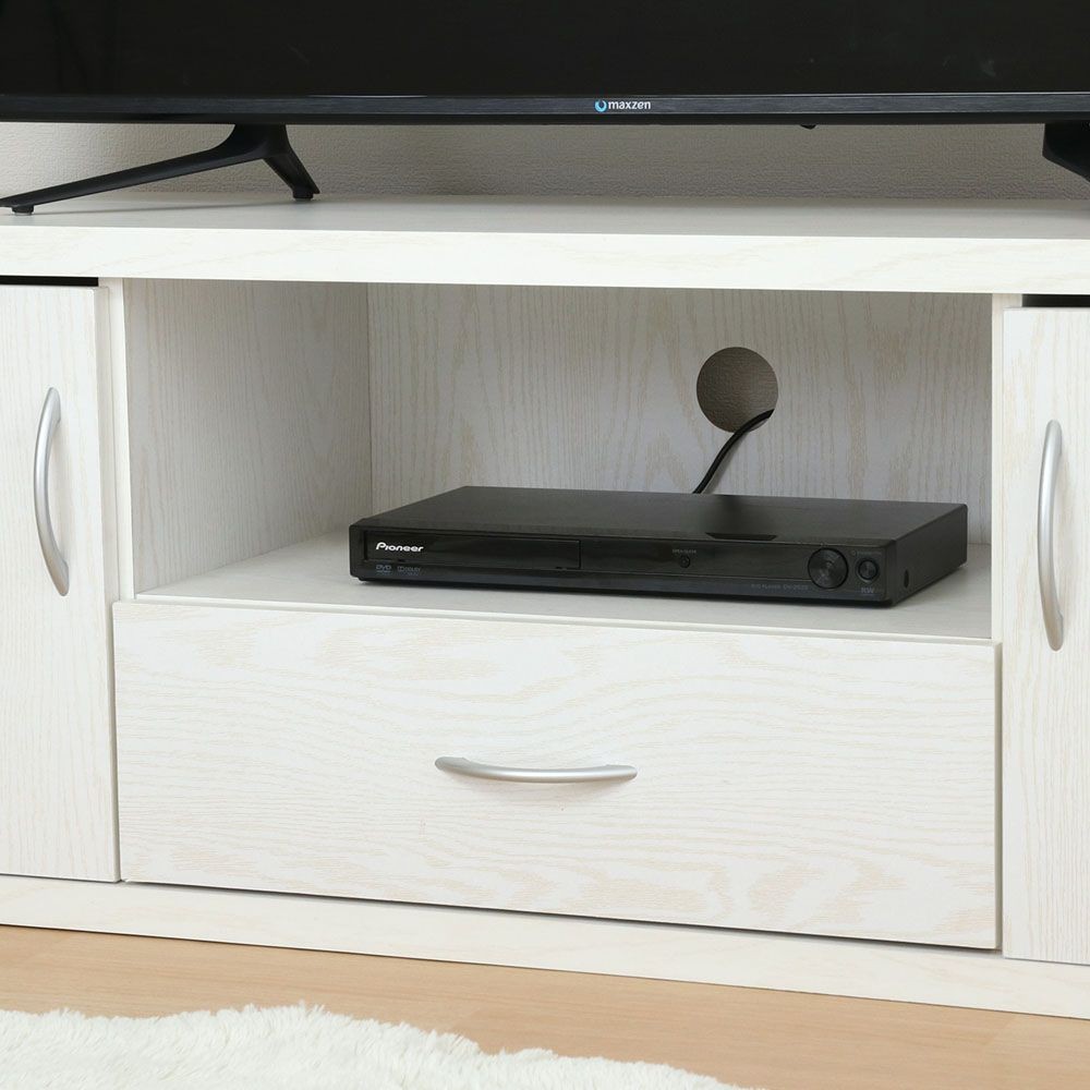 不二貿易 ラルゴ　ワイドローボード　オークＷＨ【メーカー直送・代引不可】, ホワイト, 幅1180mm&times;奥行415mm&times;高さ450mm