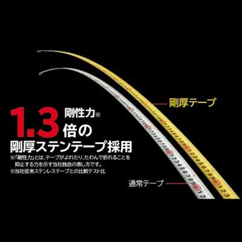 TAJIMA（タジマ）　剛厚Gステン 25mm幅6.5m　GAGSL25-65, ブラック, 6.5m