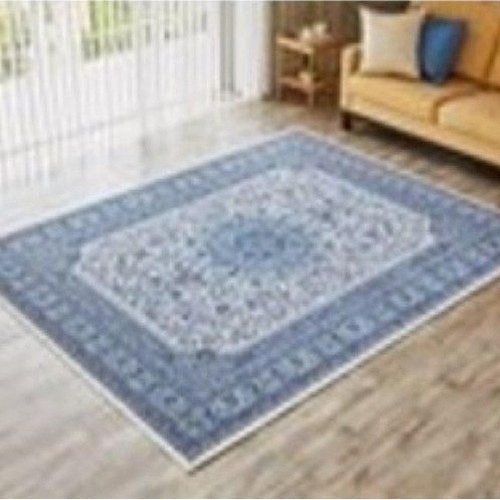 国産モケットラグ　ＳＮＭ　１８５&times;１８５ｃｍ　ブルー, ブルー, 185&times;185cm