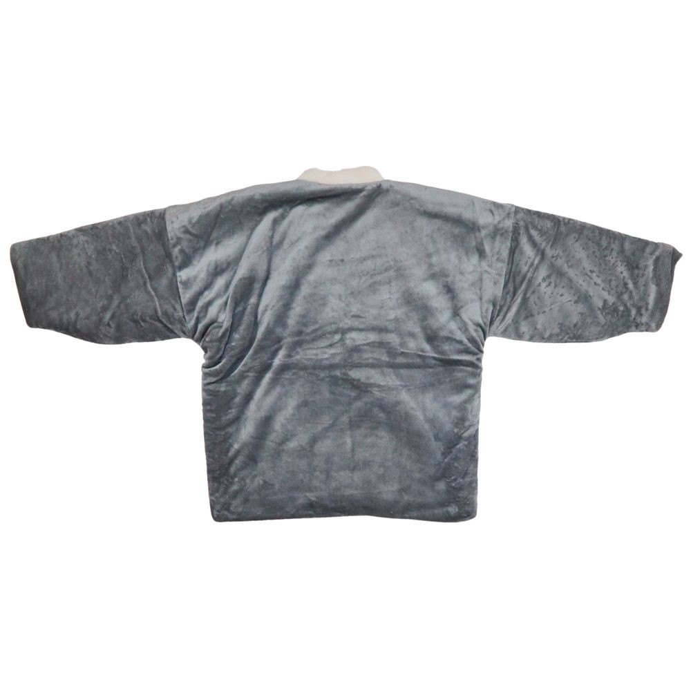 WIZ'A　ウィザ　毛布のようなはんてん　大きめ　グレー, グレー, 大きめ