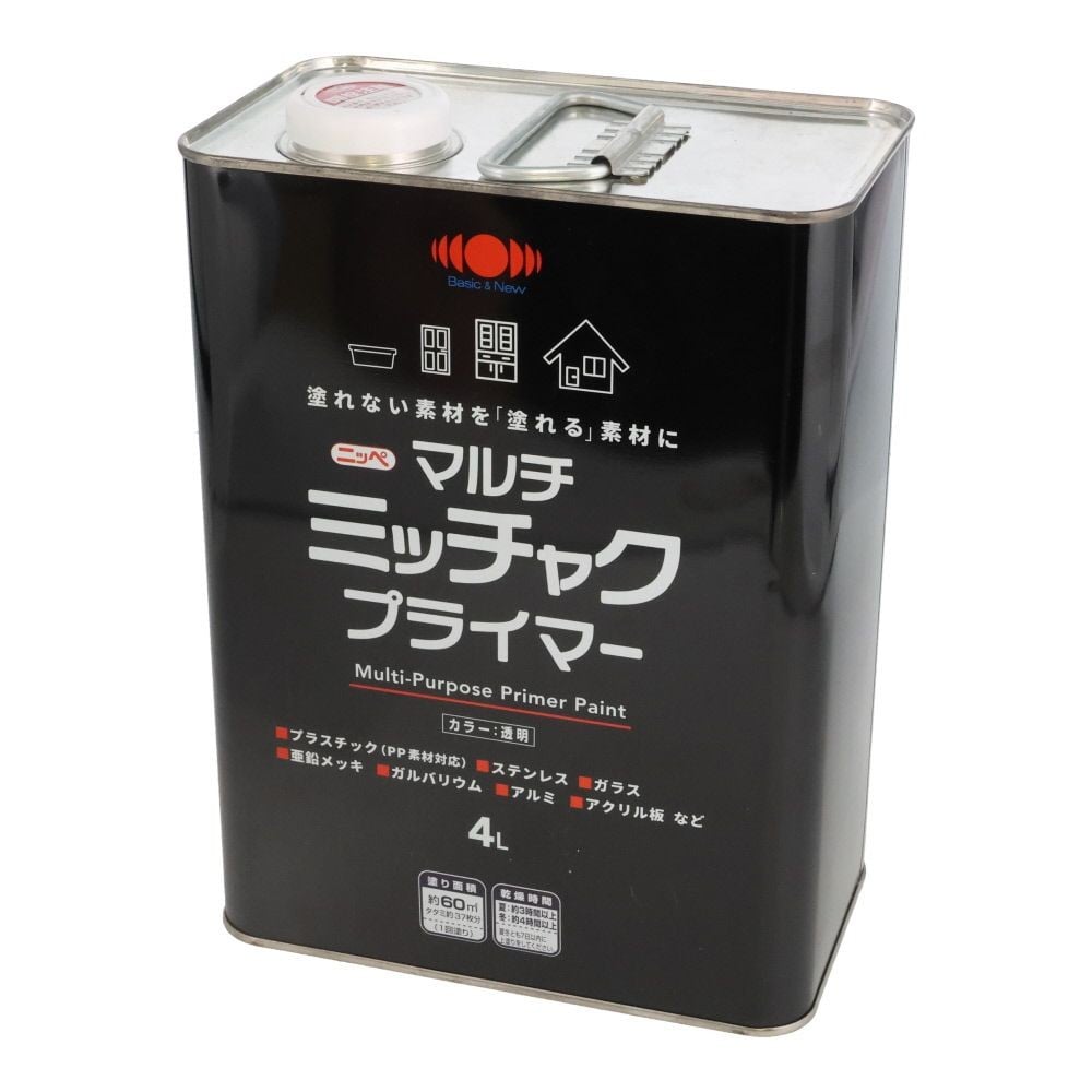 ニッぺ マルチミッチャクプライマー 4L, 透明, 4L