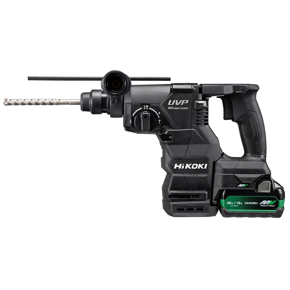 ハイコーキ　HIKOKI ３６Ｖロータリハンマ（蓄電池２個、充電器付き） DH3628DA (2XPBZ), ブラック, DH3628DA (2XPBZ)