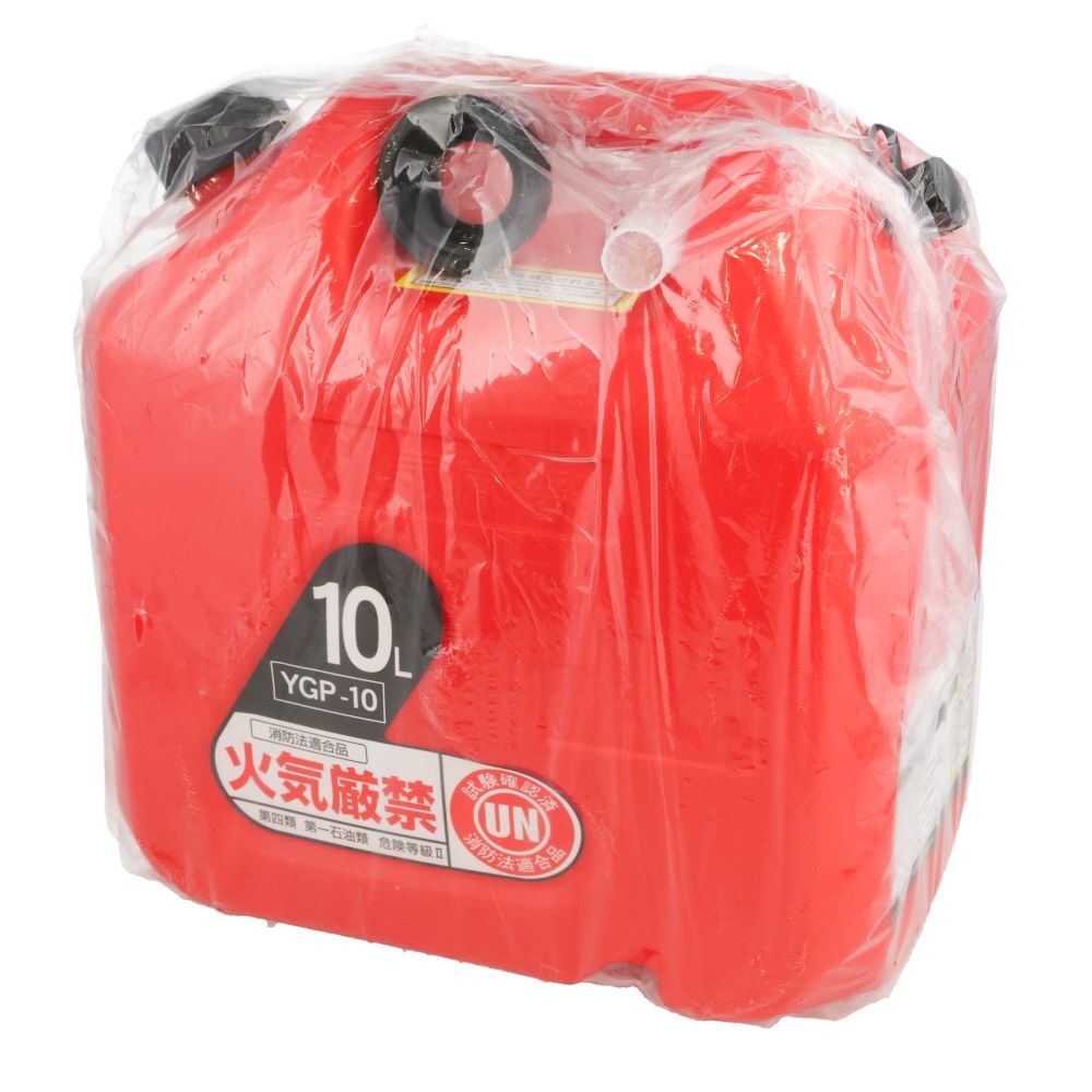 矢澤産業 YGP10 プラスチックガソリン缶 10L YGP10, 赤, 10.0L