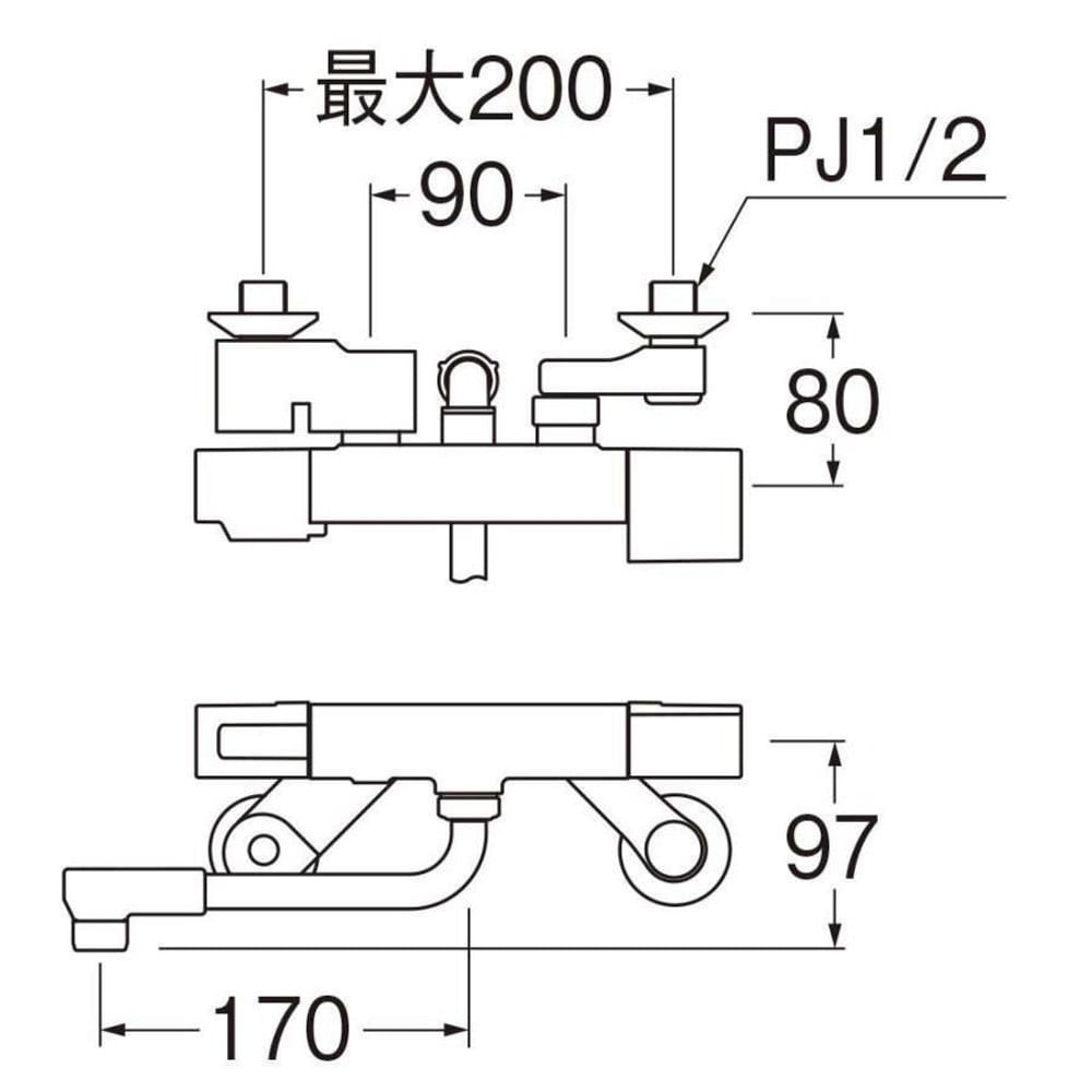 SANEI サーモシャワー混合栓 SK1811, メッキ＋ホワイト, SK1811