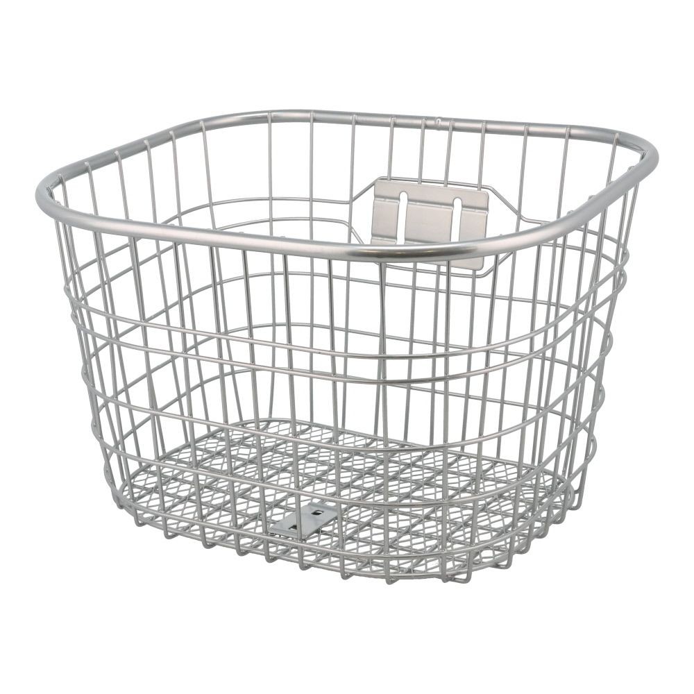 ●頑丈ワイヤーフロントバスケットＭ　シルバー, シルバー, M