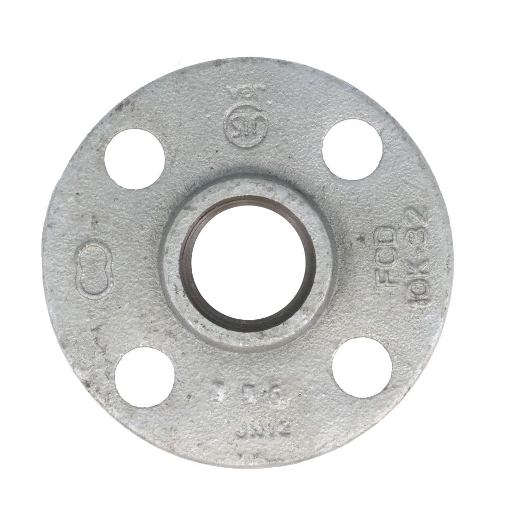 白ネジ込み式フランジ　３２ー１０Ｋ, シルバー, 32A