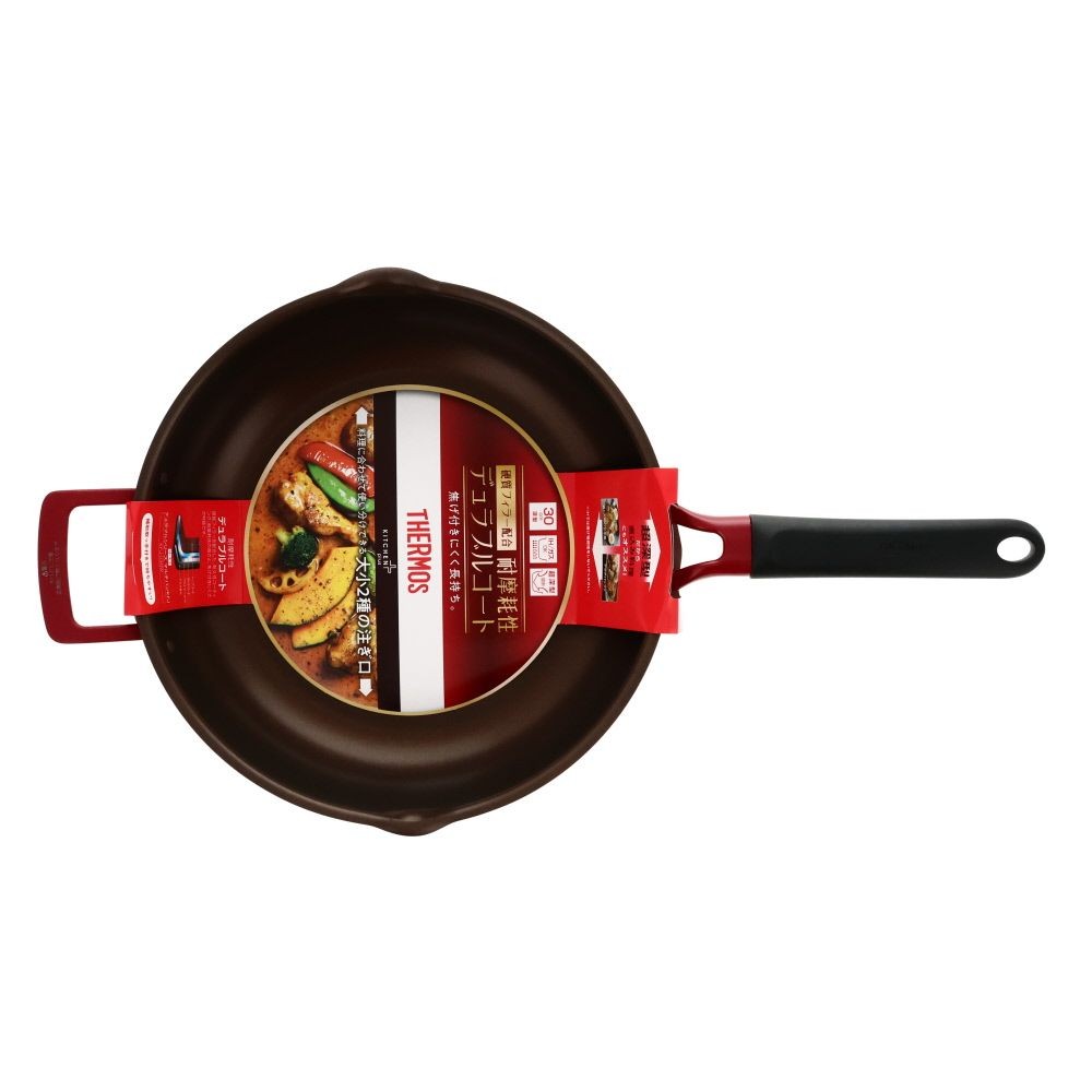 【数量限定】デュラブルシリーズ　IHマルチパン　KFJ, レッド（24）, 24cm
