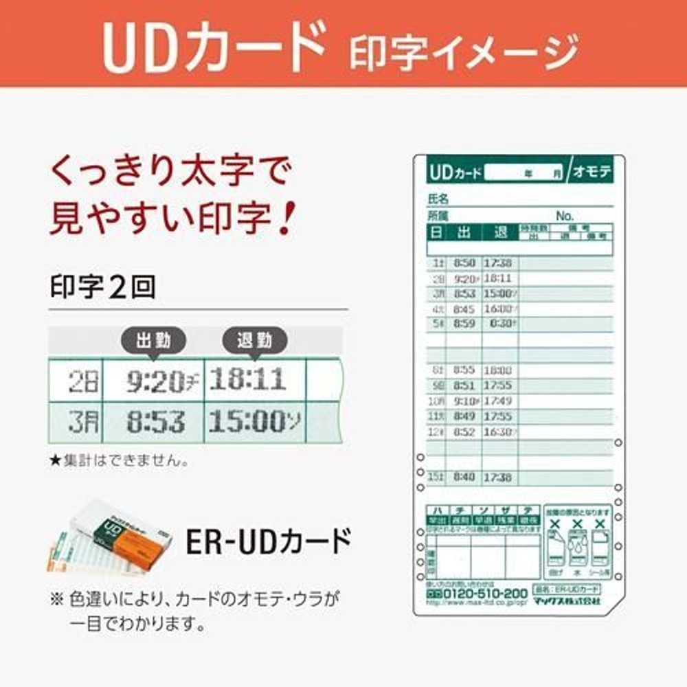 マックス タイムレコーダ ER-110SUW ホワイト ER90719 【メーカー直送・代引不可】, ホワイト, ER90719