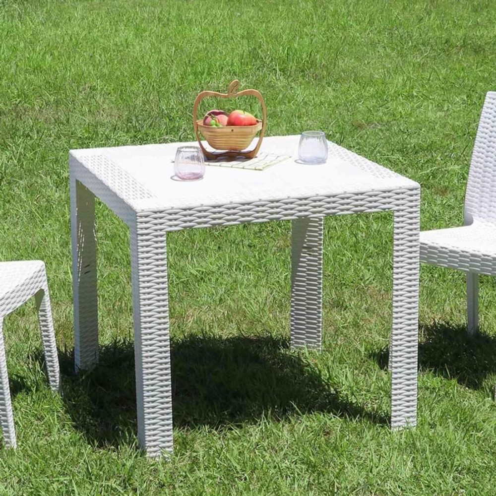 不二貿易  ステラ　テーブル　80角 【メーカー直送・代引不可】, ホワイト, 80cm角