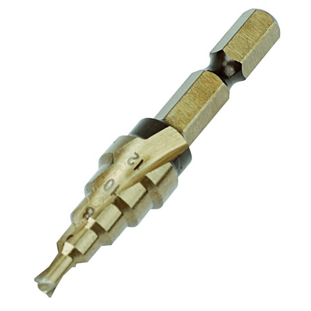 WIZ'A ウィザ 7枚刃 ステップドリル 4-12mm 5段 コバルトハイス鋼, シルバー, 4-12mm