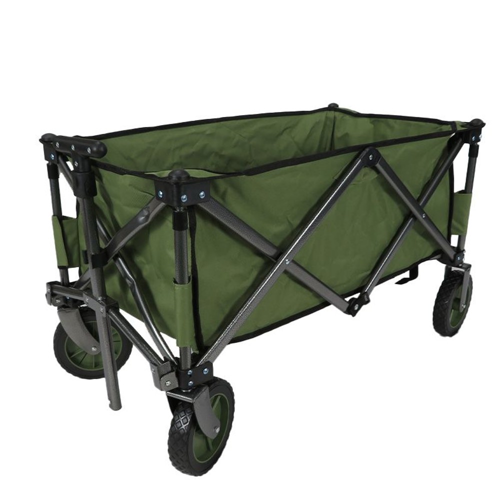◆折りたためるキャリーワゴン　オリーブ, オリーブ, 幅490&times;奥行930&times;高さ900