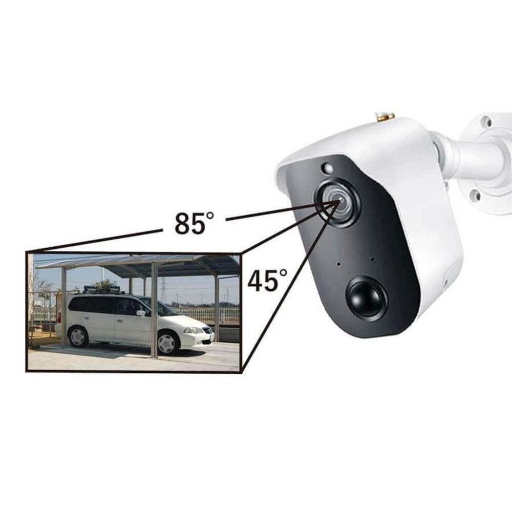 キャロットシステムズ ソーラーバッテリー無線カメラ＆モニターセット CAR-101, カメラ：白　モニター；黒, CARｰ101