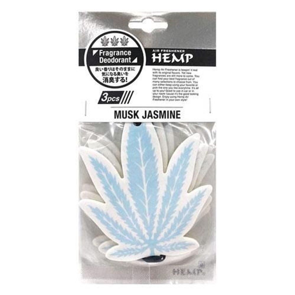 HEMP ルームフレグランス＆デオドラント エアーフレッシュナー ムスクジャスミン 吊り下げ 3枚, ムスクジャスミン, 3枚入り