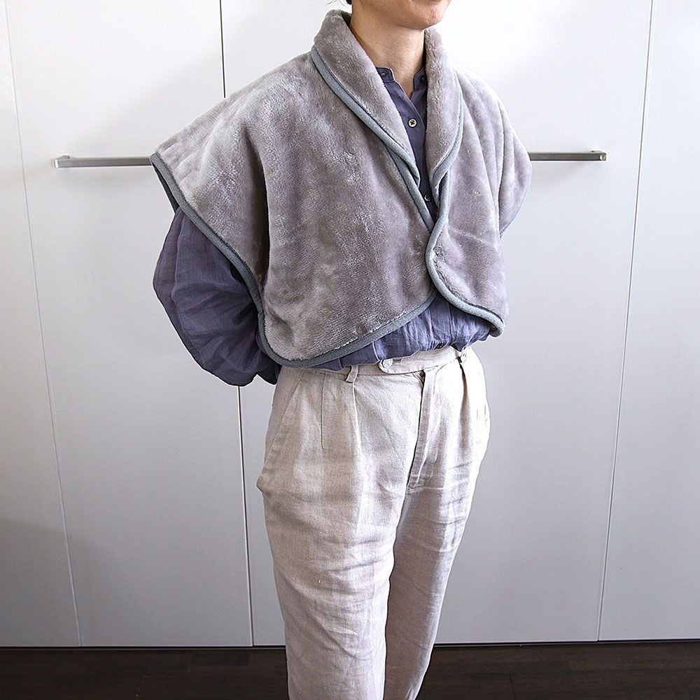 アクリルレーヨン混　肩当て　身幅６５&times;身丈５０ｃｍ　グレー, グレー, 身丈50cm
