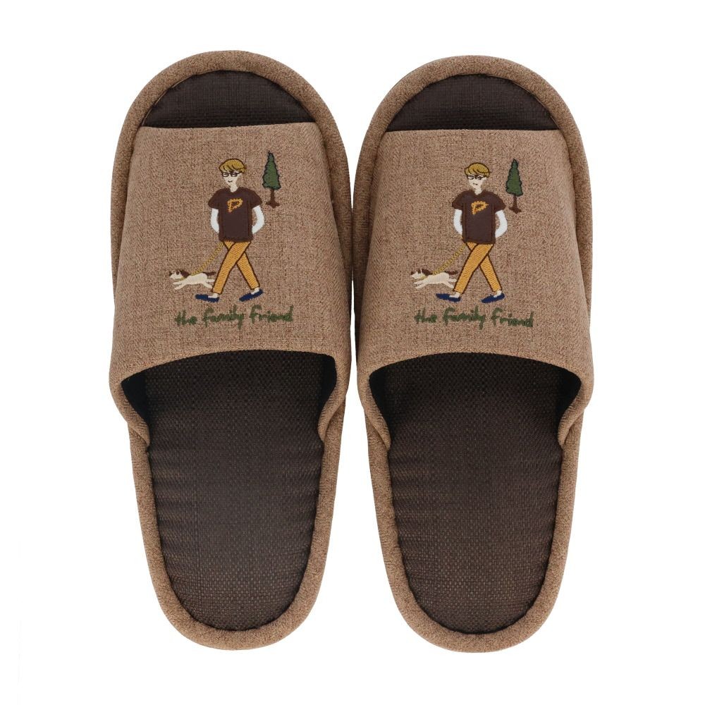 スリッパ　パパ　ＢＲ, ブラウン, Lサイズ