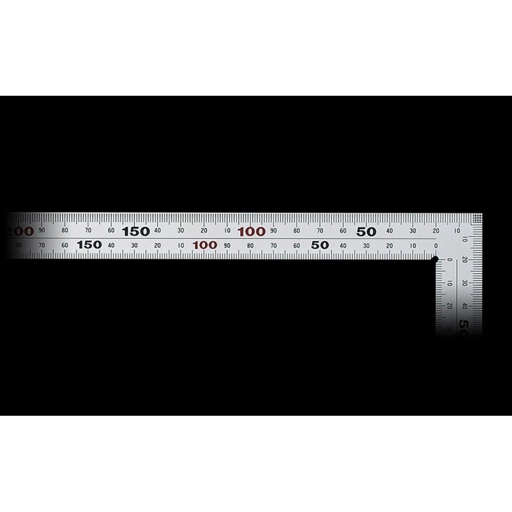曲尺厚手広巾 シルバー 30cm表裏同目 8段目盛 JIS, シルバー, 30cm
