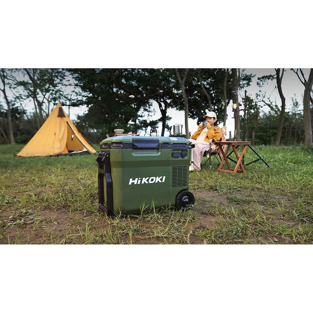 【数量限定】電池２個付 ハイコーキ HiKOKI 18Ｖコードレス 冷温庫 UL18DC (WMGZ) 蓄電池セット＋進呈品 蓄電池付, フォレストグリーン, UL18DC (WMGZ)