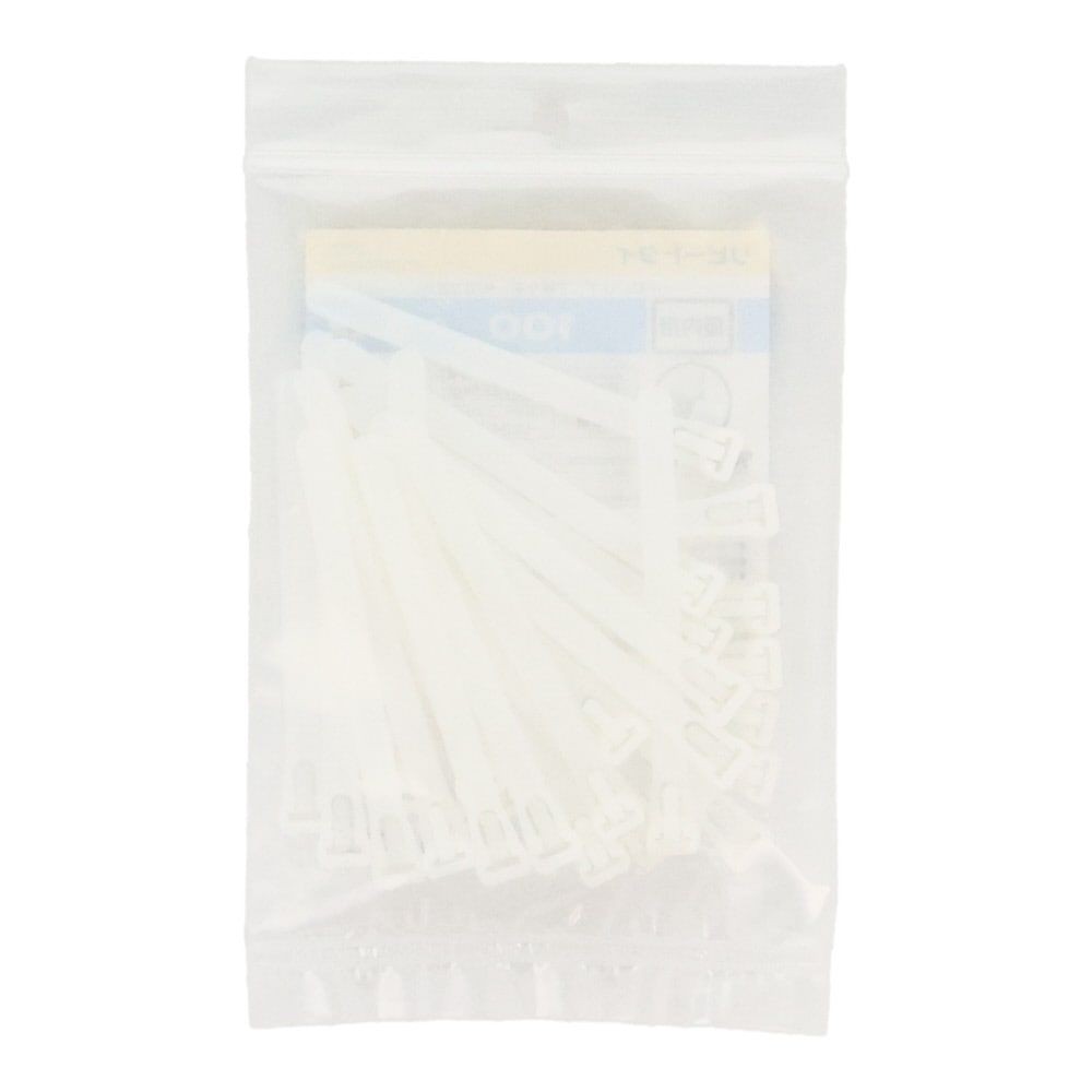 リピートタイ 屋内用 ホワイト　100mm×30P, ホワイト, 100mm×30P