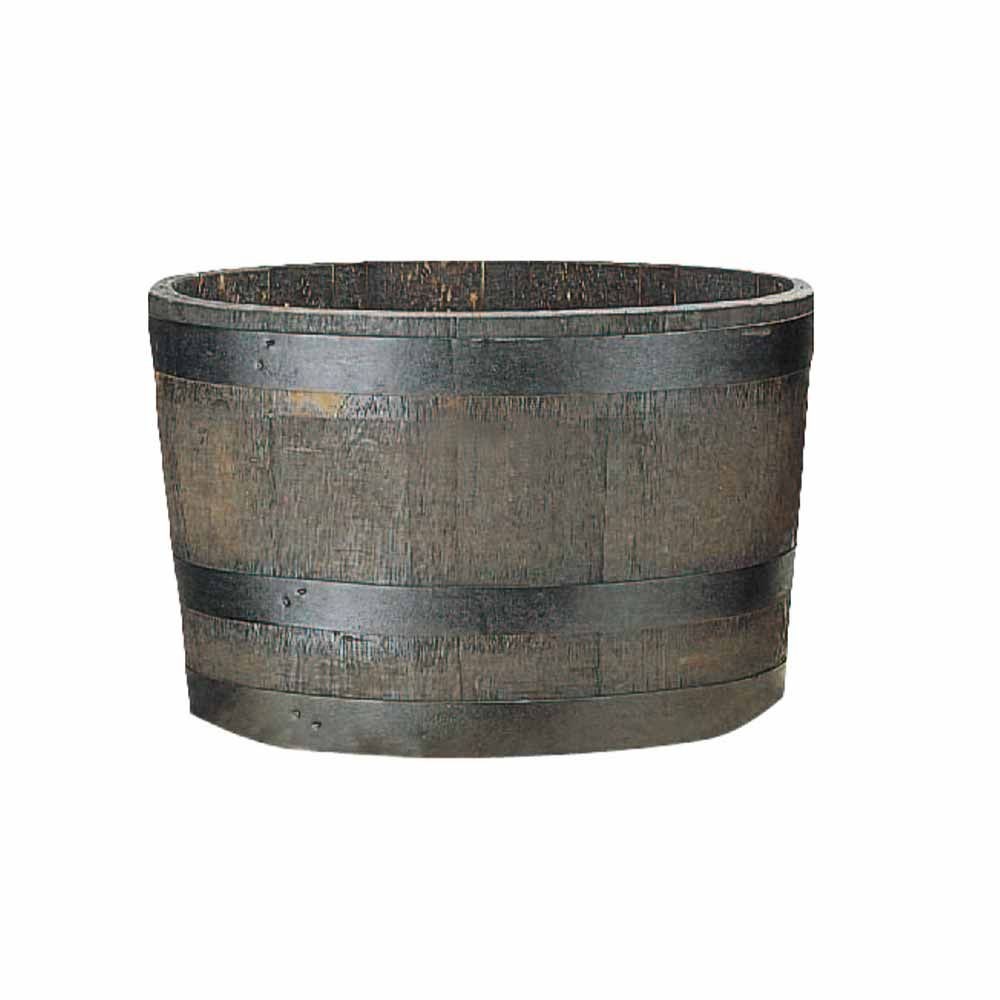 ウイスキー樽プランター　GB-5033　椀型50　ナチュラル　【メーカー直送・代引不可】【北海道・沖縄・離島除く】, ナチュラル, 椀型50
