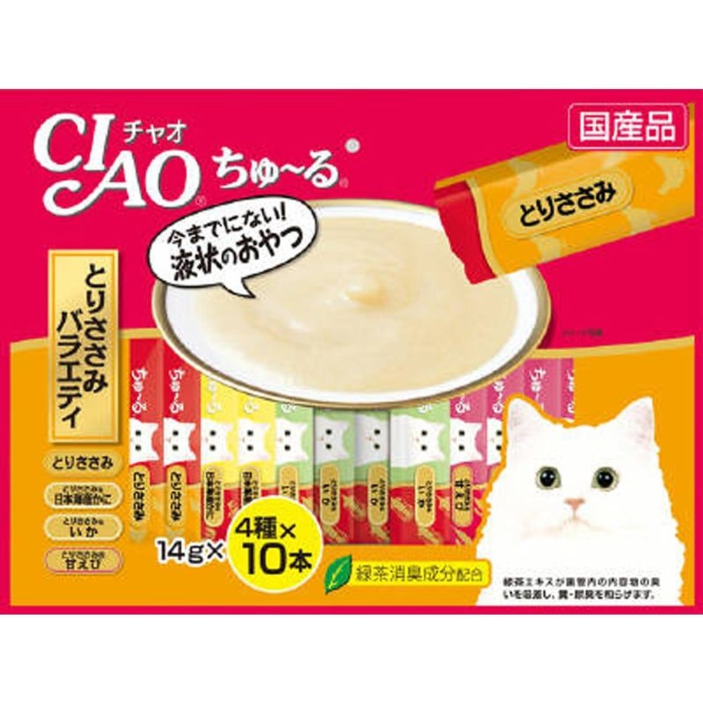 いなば　チャオちゅーる　とりささみ　40本, とりささみバラエティ, 14g&times;40本