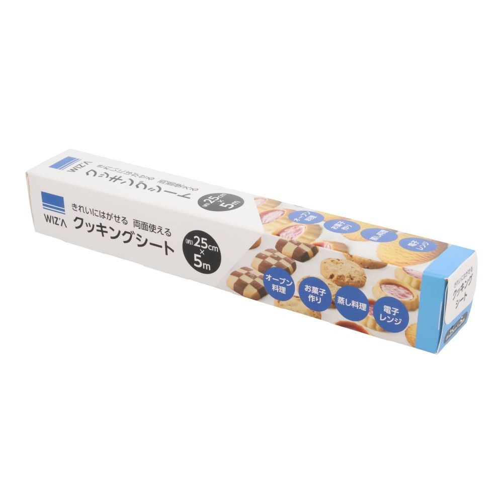 WIZ'A　ウィザ　きれいにはがせて両面使えるクッキングシート, クッキングシート, 25cm&times;5m